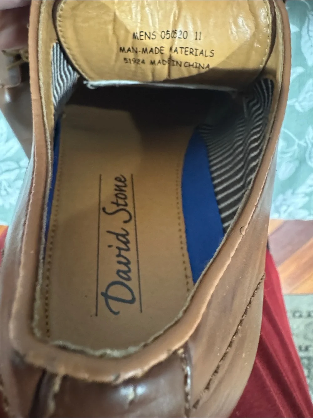 Men's Brown Leather Derby Shoes - Classic Lace-Up Oxford Style (Size: 11)
